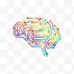 ai数字化图片_彩色电路人类概念大脑