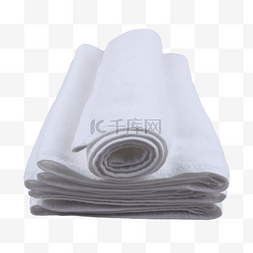 清洁白色毛巾织物卫生干燥