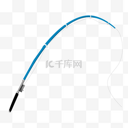 宝可梦钓竿图片_蓝色垂钓钓鱼竿剪贴画