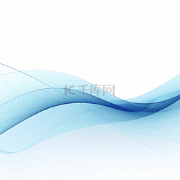 千库图库曲线图片_蓝色曲线线条科技元素