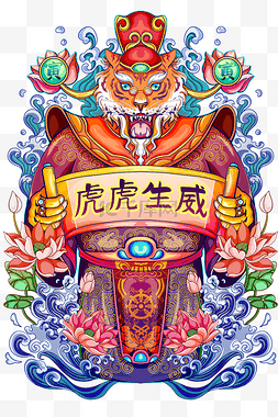 老虎tiger图片_虎年老虎财神虎虎生威海浪