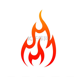 火焰与火花隔离图标矢量燃烧的火