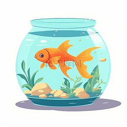 在浴缸里游泳的金鱼