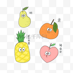 可爱卡通水果贴纸图片_韩国可爱卡通水果贴纸