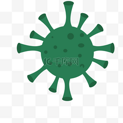 病毒圆绿色点点图片绘画