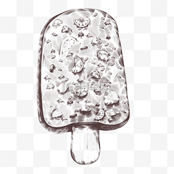 复古线性雪条冰淇淋