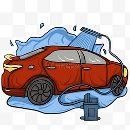 水红色的背景图片_红色的洗车剪贴画