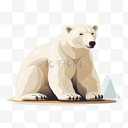 白熊卡通图片_卡通动物北极熊白熊手绘