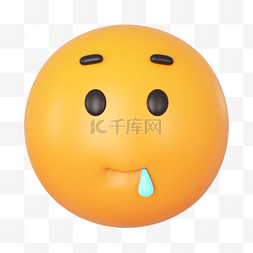 鬼混emoji图片_3DC4D立体流口水表情包