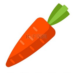 程式化的成熟胡萝卜的插图。