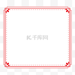 中国风红色新年图片_中式简约红色边框