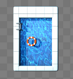 泳池纹格图片_夏天户外活动游泳泳池