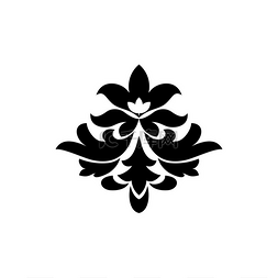 曼荼罗花卉图片_花朵书法装饰孤立的轮廓纹章花华