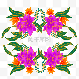印度装饰花卉图