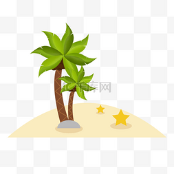 热带椰子树矢量素材