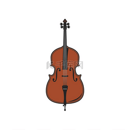 猫拉小提琴图片_小提琴或小提琴孤立的木弦乐器。