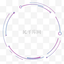 渐变色简约科技圆弧边框