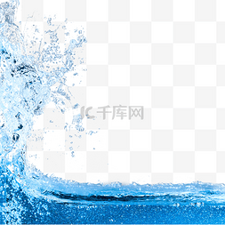 水面图形图片_淡蓝水面飞溅浪花