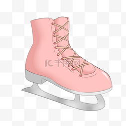 滑冰剪贴画粉色溜冰鞋
