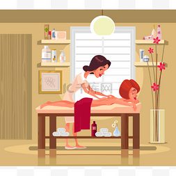 Cosmetic图片_Massage therapist professional woman characte