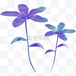 c4d紫色图片_C4D3D酸性紫色花朵