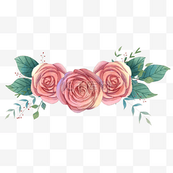 向日葵花朵水彩图片_水彩粉色玫瑰