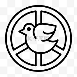 橄榄枝标志图片_世界和平反对战争反战和平鸽扁平