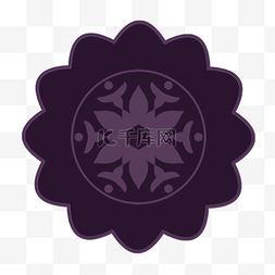 韩国传统花纹黑色花朵背景