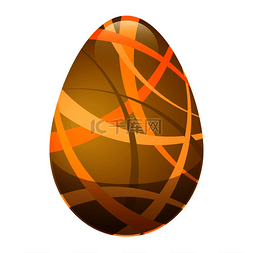 白色金蛋图片_在白色背景隔绝的复活节彩蛋。