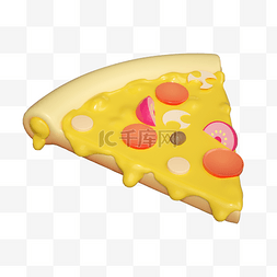 榴莲披萨卡通图片_3D立体小吃美食披萨