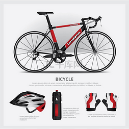 设计辅助元素图片_带有辅助矢量图的自行车