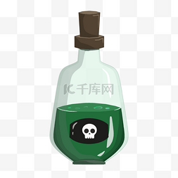 玻璃瓶毒液毒药绿色