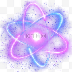 原点元素图片_原子原点光效紫色蓝色点点