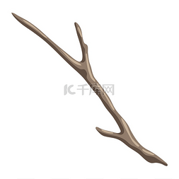 肢体图片_干光秃秃的树枝的插图。