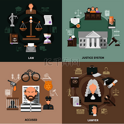 相关图图片_法律设计概念与平面犯罪和司法相