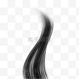卷头发用的图片_头发发型头发丝笔刷
