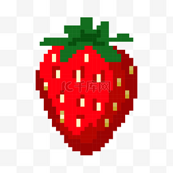 水果抽象图片_像素游戏水果红色草莓