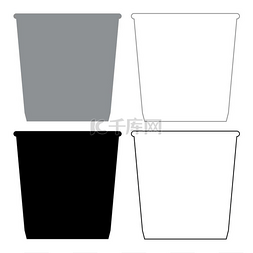 回收垃圾箱图片_垃圾箱或垃圾篮图标。
