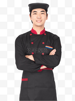 餐厅微笑的服务生