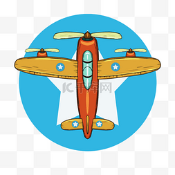 空军飞机徽章卡通