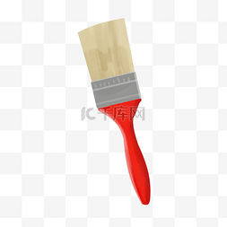 红色世界艺术日木质油画笔刷