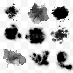 颜料晕染素材图片_晕染墨水墨迹黑色颜料喷漆
