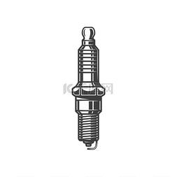 汽车发动机火花塞图标矢量隔离汽