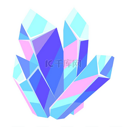 石英表矢量图片_水晶或矿物的插图。