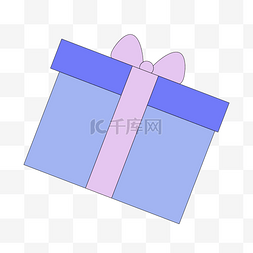 礼物盒扁平图片_蓝色扁平礼品盒礼物盒
