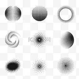 圆点几何图图片_潮流抽象点状图形形状套图