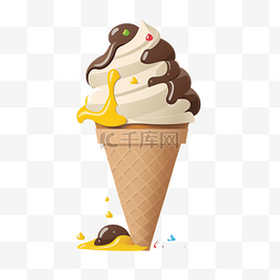冰爽夏季冰淇淋图片_夏天冰爽美味雪糕小暑