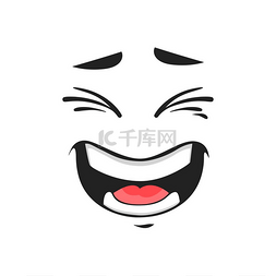 甘菊面部护理图片_卡通笑脸，矢量快乐表情符号，大