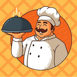 厨师主题矢量艺术卡通