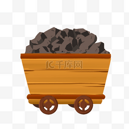 煤炭车拖煤的小拖车
